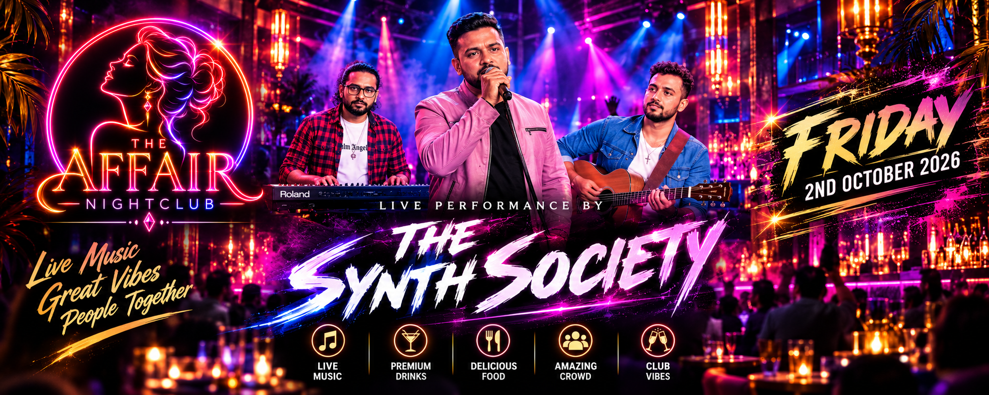 The Synth Society live performance at The Affair on Friday 2 October 2026